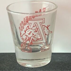 Pre Owned Arkansas Razorbacks Shot Glass Shotglass School Spirit Loyalty